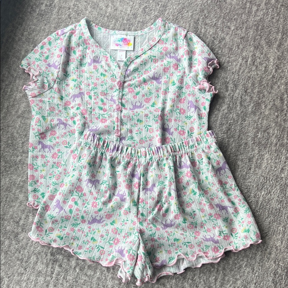 Floral Kids Pajama Set